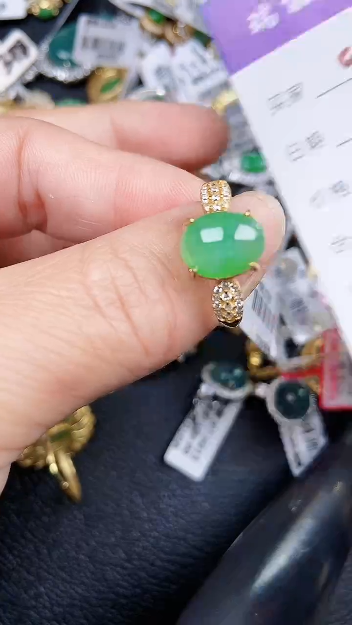 颈饰银S925镶嵌翡翠0040