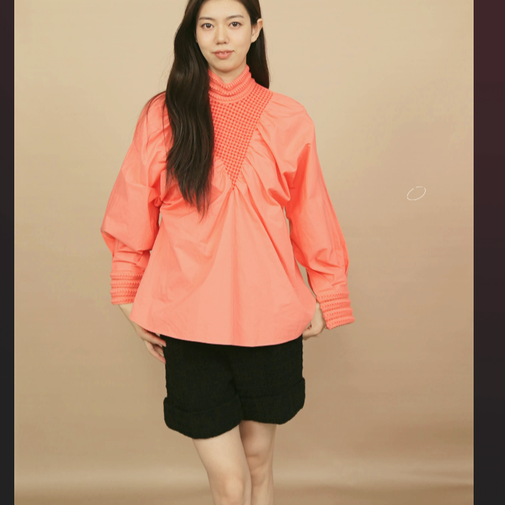 95新 FENDI/芬迪 麻套头衬衫38码粉/250910ZMPFY02