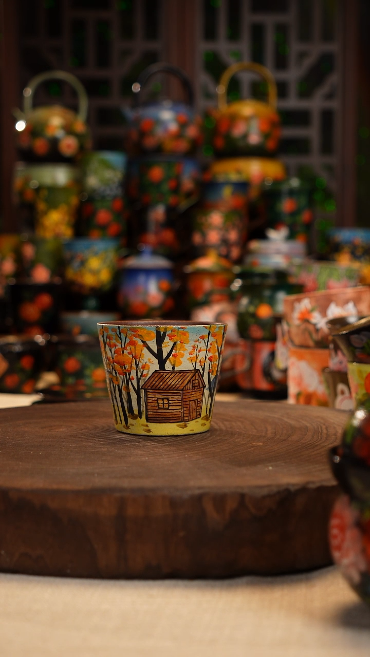 油画  手绘釉下彩