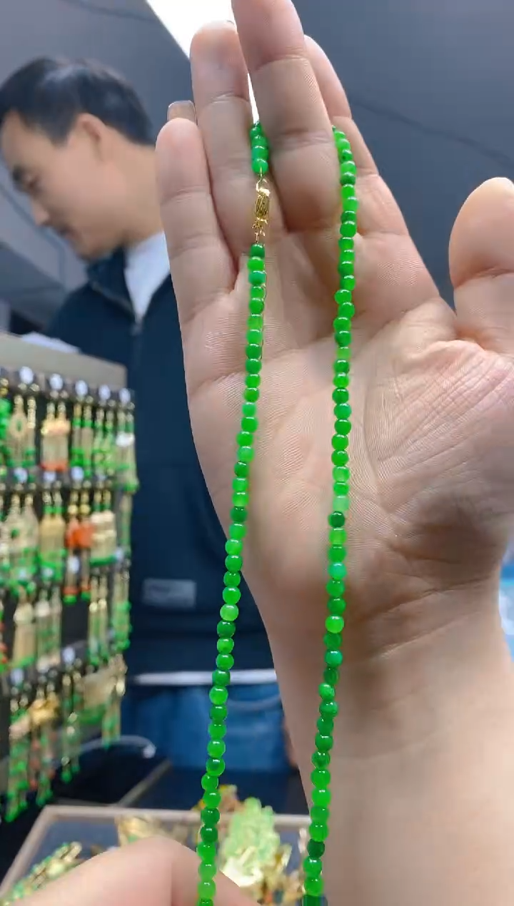 【闪购商品】翡翠耳饰合金0206翡翠锁骨链