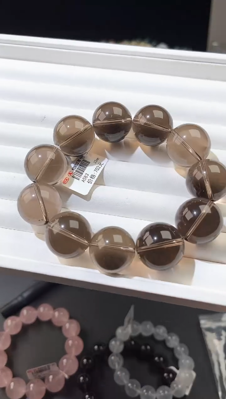 【闪购商品】水晶手链未镶嵌多样性发一茶晶22mm