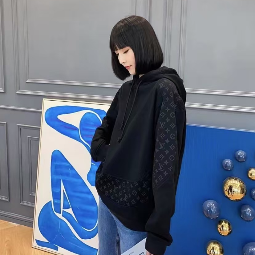 95新 LouisVuitton/路易威登 潮奢豆 严选/老花连帽卫衣/H13494