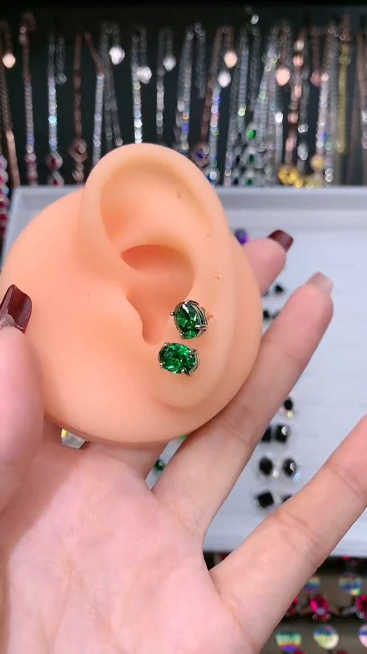 【闪购商品】透辉石戒指银S925镶嵌6.8银色