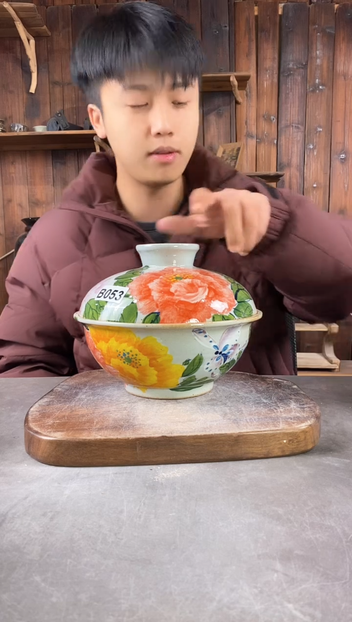 【闪购商品】碗053，手工手绘，新年快乐！