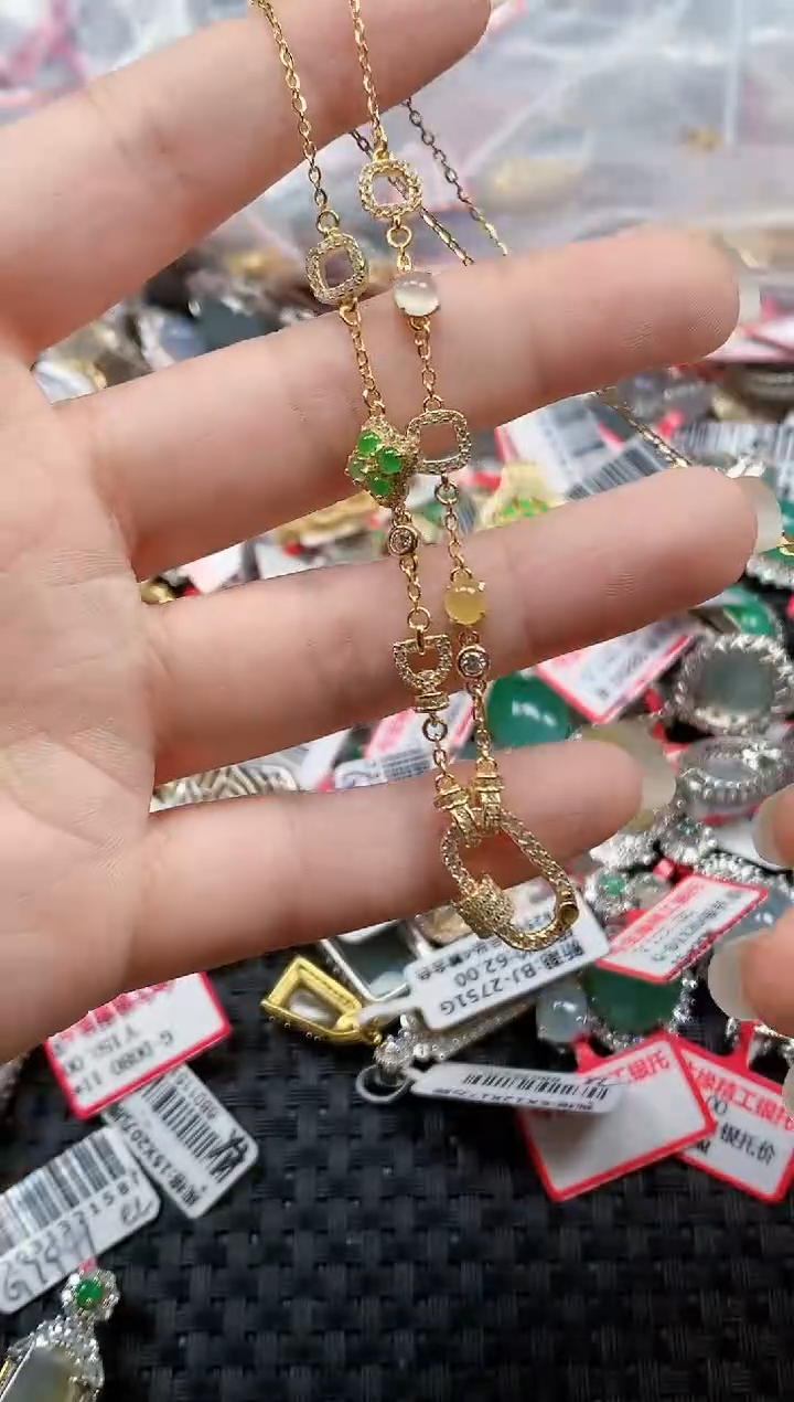 银S925镶嵌戒指翡翠天然A货缅甸翡翠