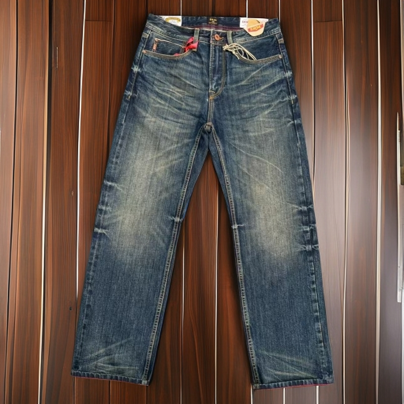 M7 17盎司赤耳丹宁505 2025年秋冬新款轻奢直筒男士无弹牛仔裤