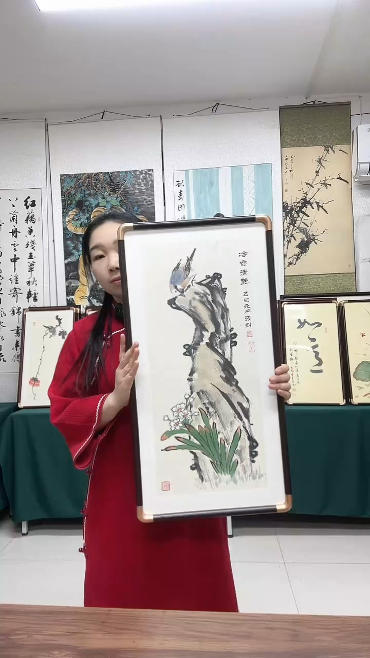 国画实木画框顺丰包邮36*69