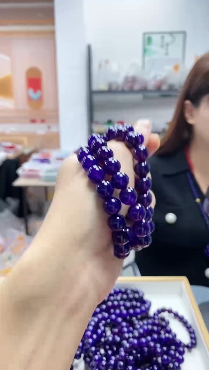 未镶嵌手串玛瑙/玉髓紫玛瑙尺寸约10mm手串多样性发其一