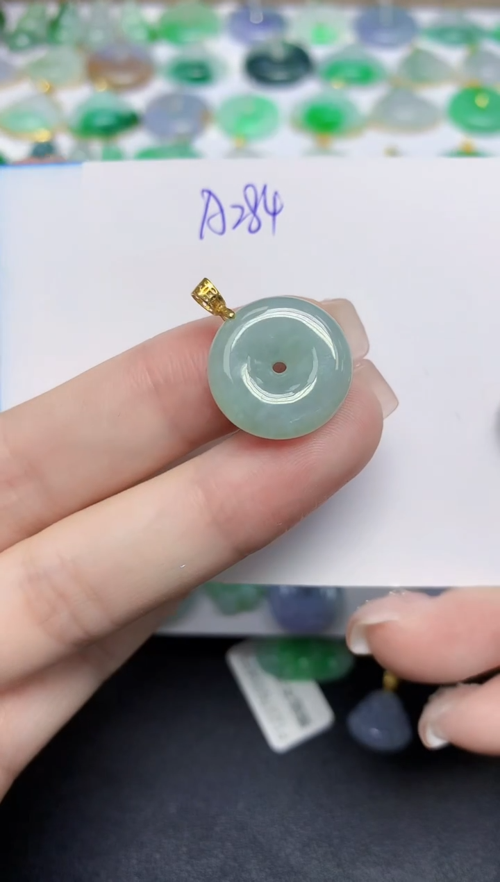 颈饰未镶嵌翡翠天然缅甸翡翠A货翡翠百元以上9元证书费自理