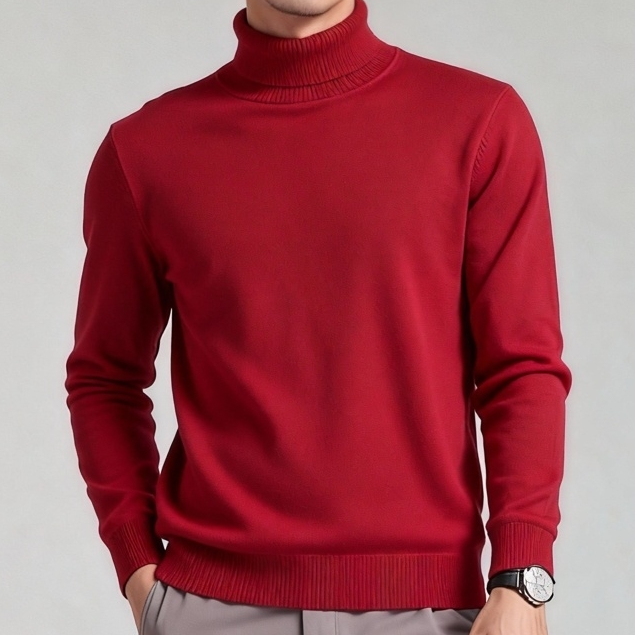 25男士时尚百搭三色秋冬翻领毛衣123708901