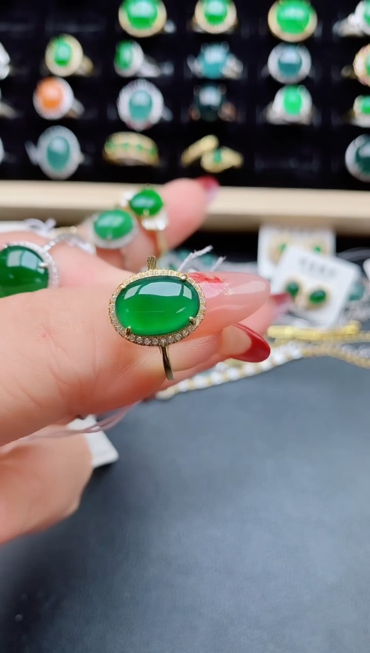【闪购商品】翡翠戒指银S925镶嵌5080508