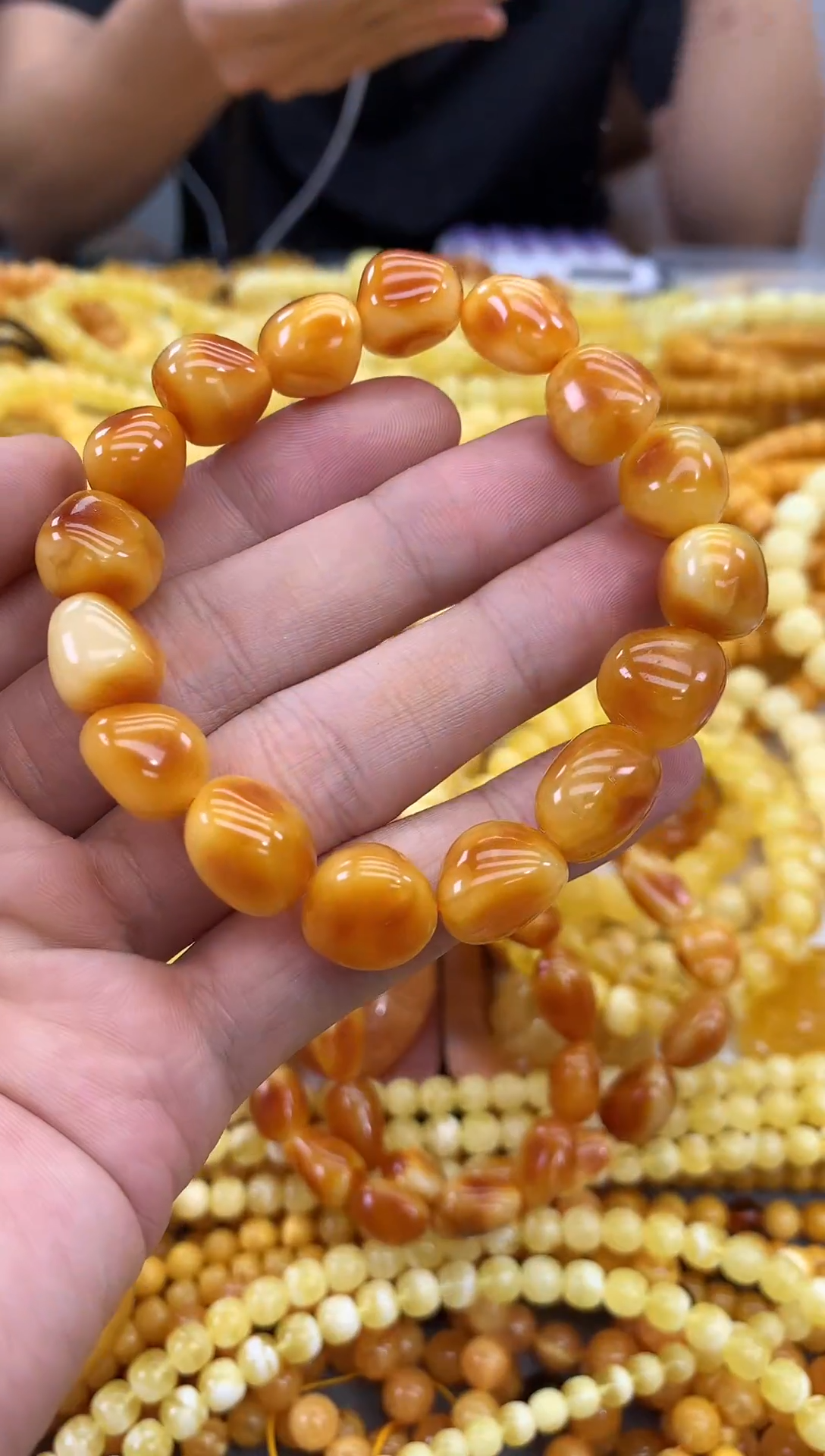 裸石蜜蜡未镶嵌手串