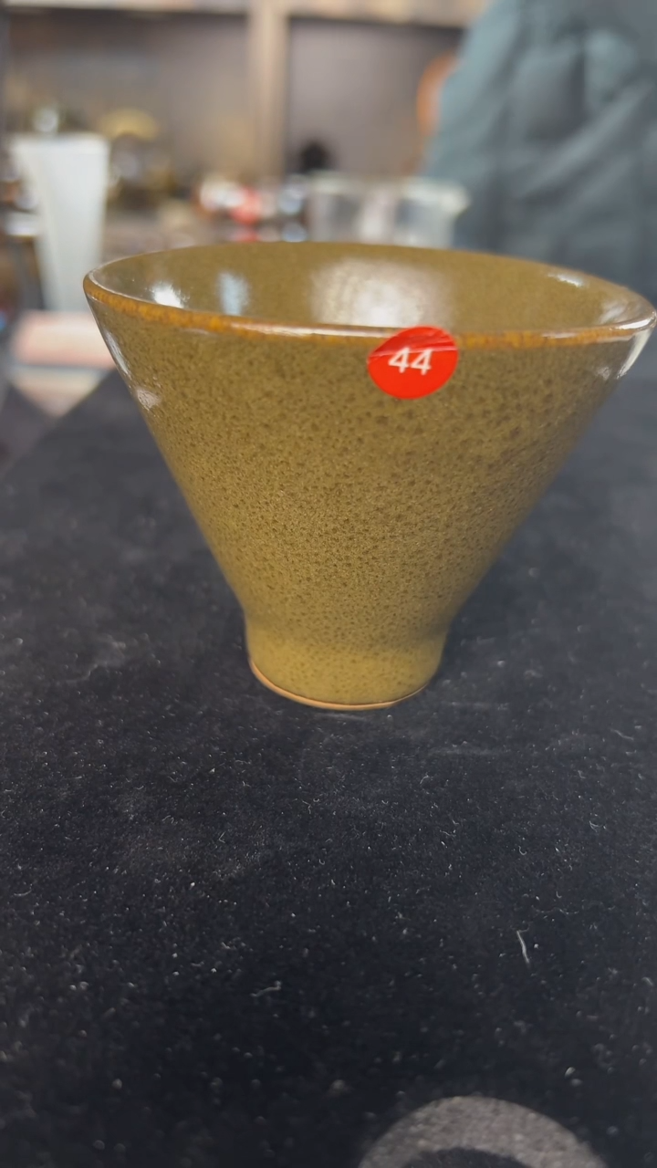 【闪购商品】斗笠茶叶末主人杯原矿釉