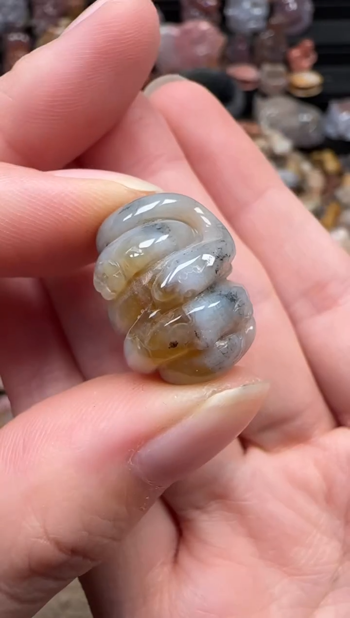 颈饰未镶嵌硅化珊瑚（珊瑚玉）049