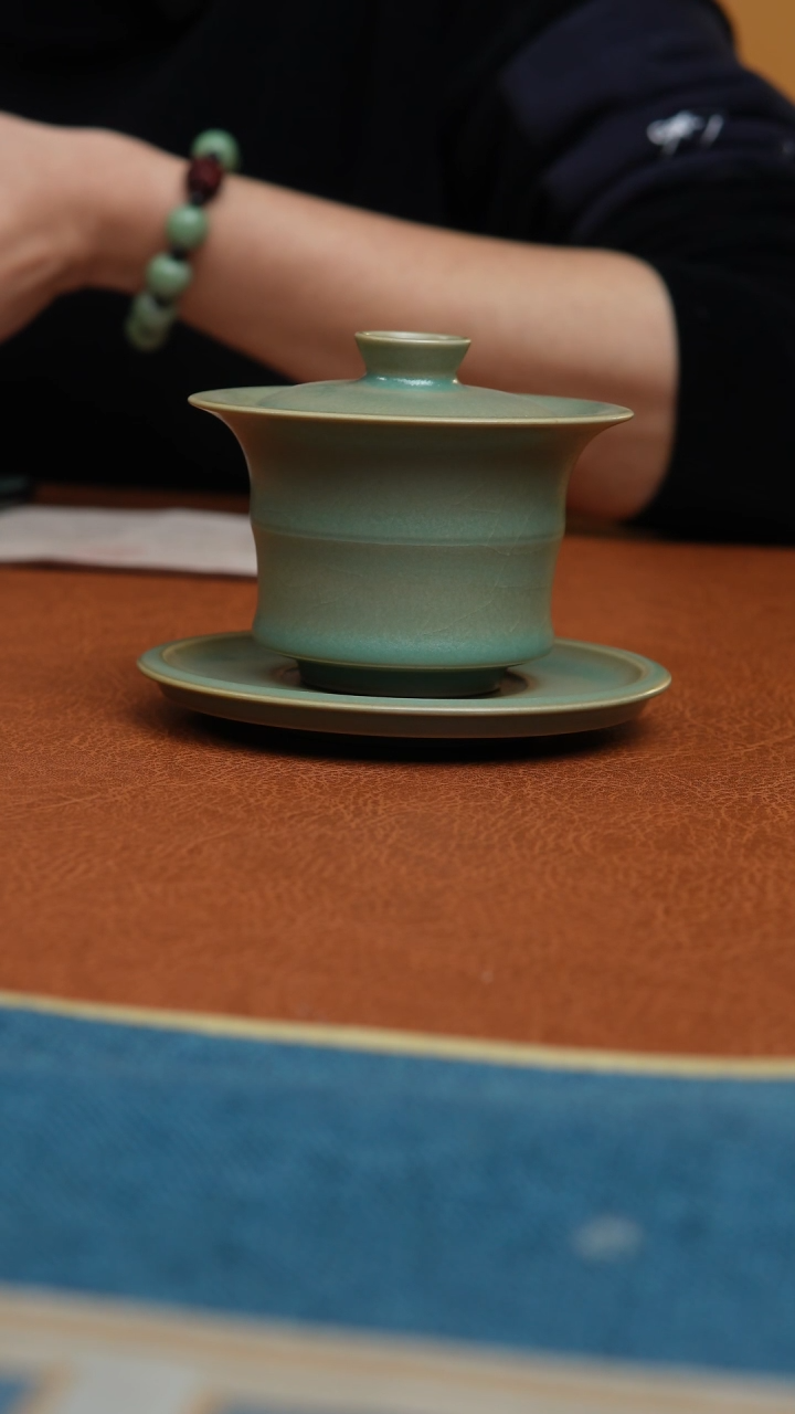 【闪购商品】杯汝州原产地原矿釉大师款柴烧微瑕盖碗