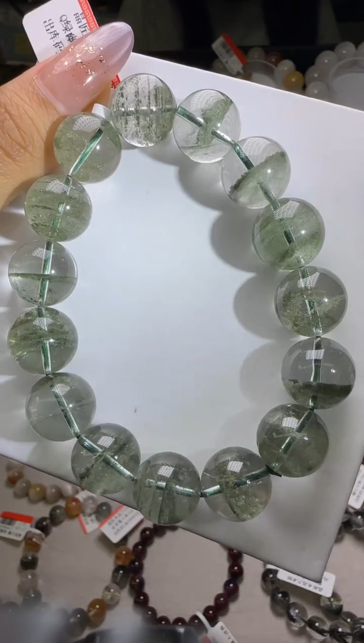 手串未镶嵌水晶绿幽灵手串14m+ M37641宋