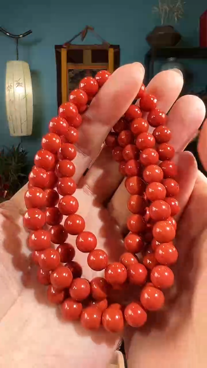 【闪购商品】南红玛瑙颈饰未镶嵌甘南柿子黄108