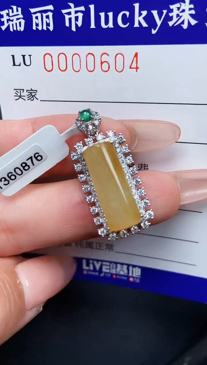 【闪购商品】翡翠颈饰银S925镶嵌0604