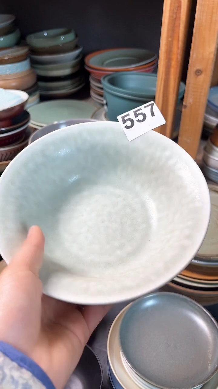 【闪购商品】碗557茶青敞口碗      