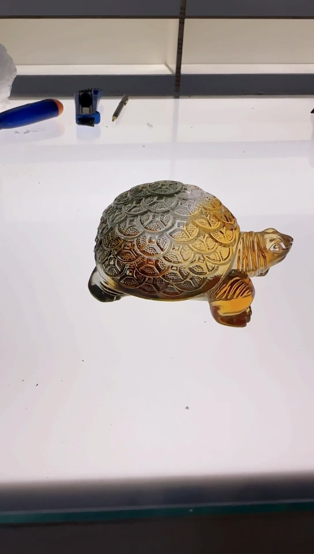 手工艺品琉璃古法琉璃金钱龟