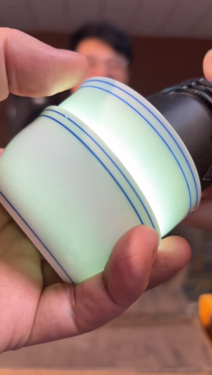 摆件瓷景德镇陶瓷双圈杯2个