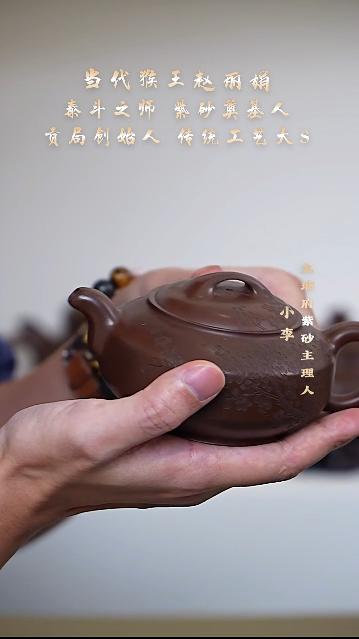 茶壶紫砂58 赵丽娟 松亭老紫泥 汉君320cc