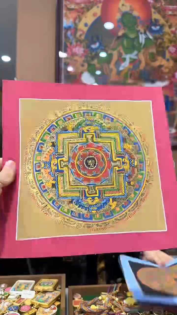 吊坠坛城-纯手绘唐卡