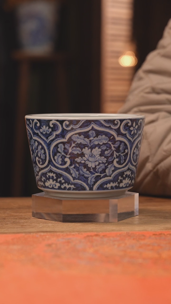 【闪购商品】杯余志剑造 蓝地花卉泡面桶