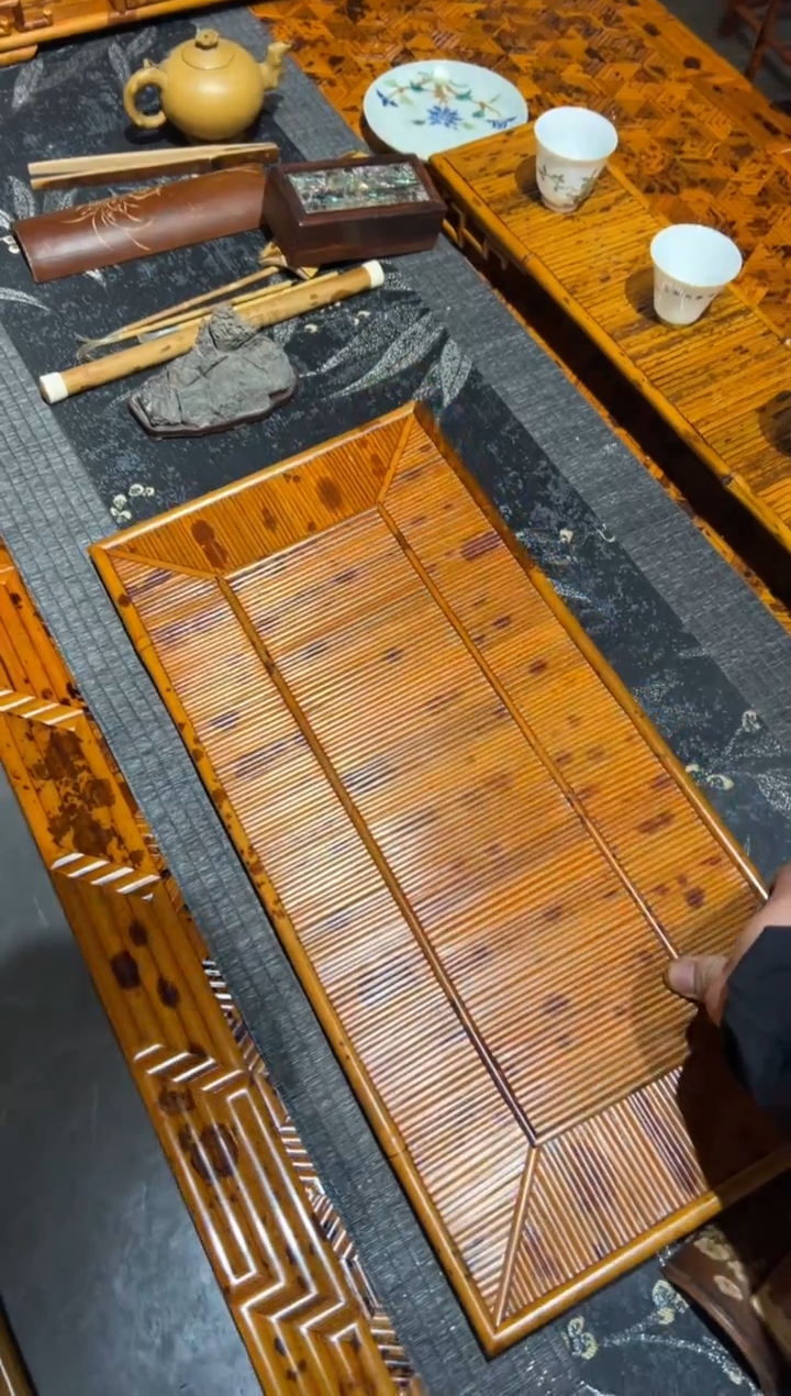 【闪购商品】扇子湘妃竹干泡台大尺寸