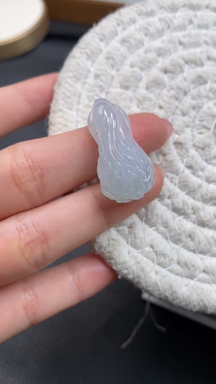 未镶嵌定制翡翠白菜（无打孔