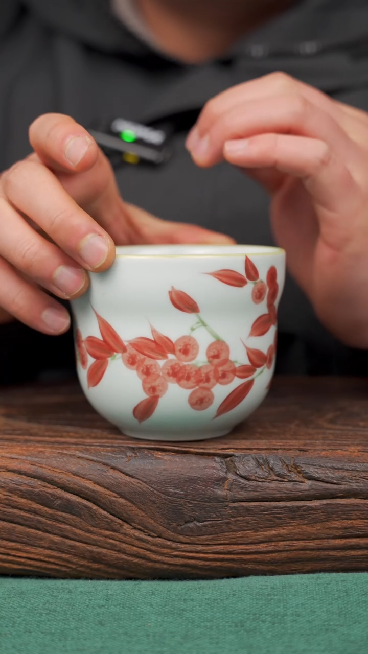 【闪购商品】瓷片84景德镇杯釉下手工手绘瓷器