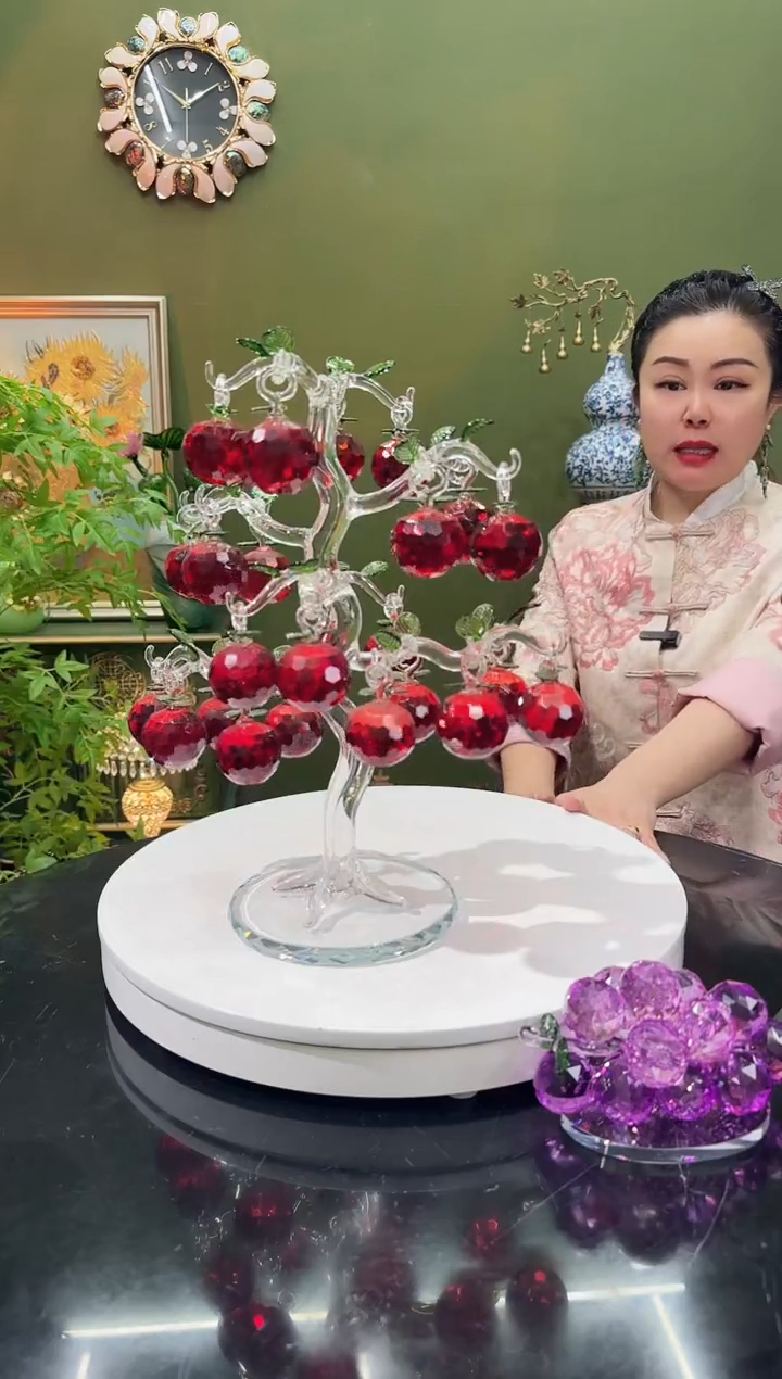 人造水晶24挂苹果树红