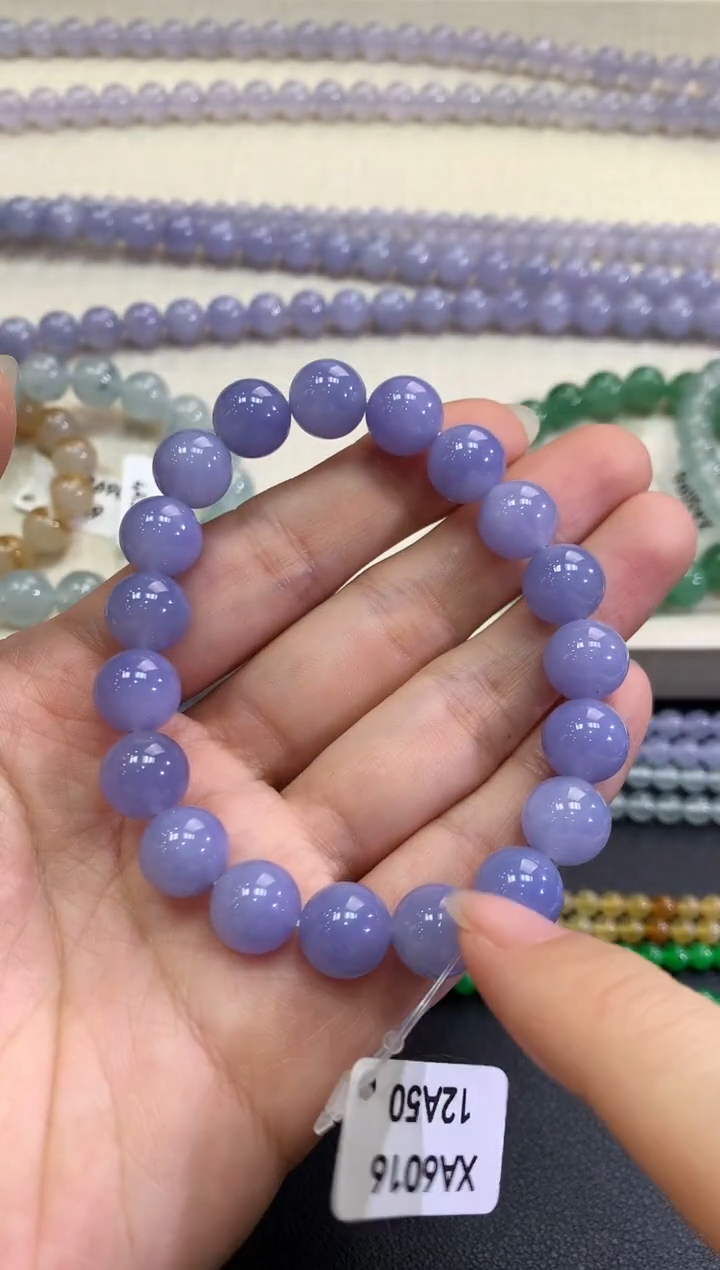 【闪购商品】翡翠手串未镶嵌D59    紫货有色差