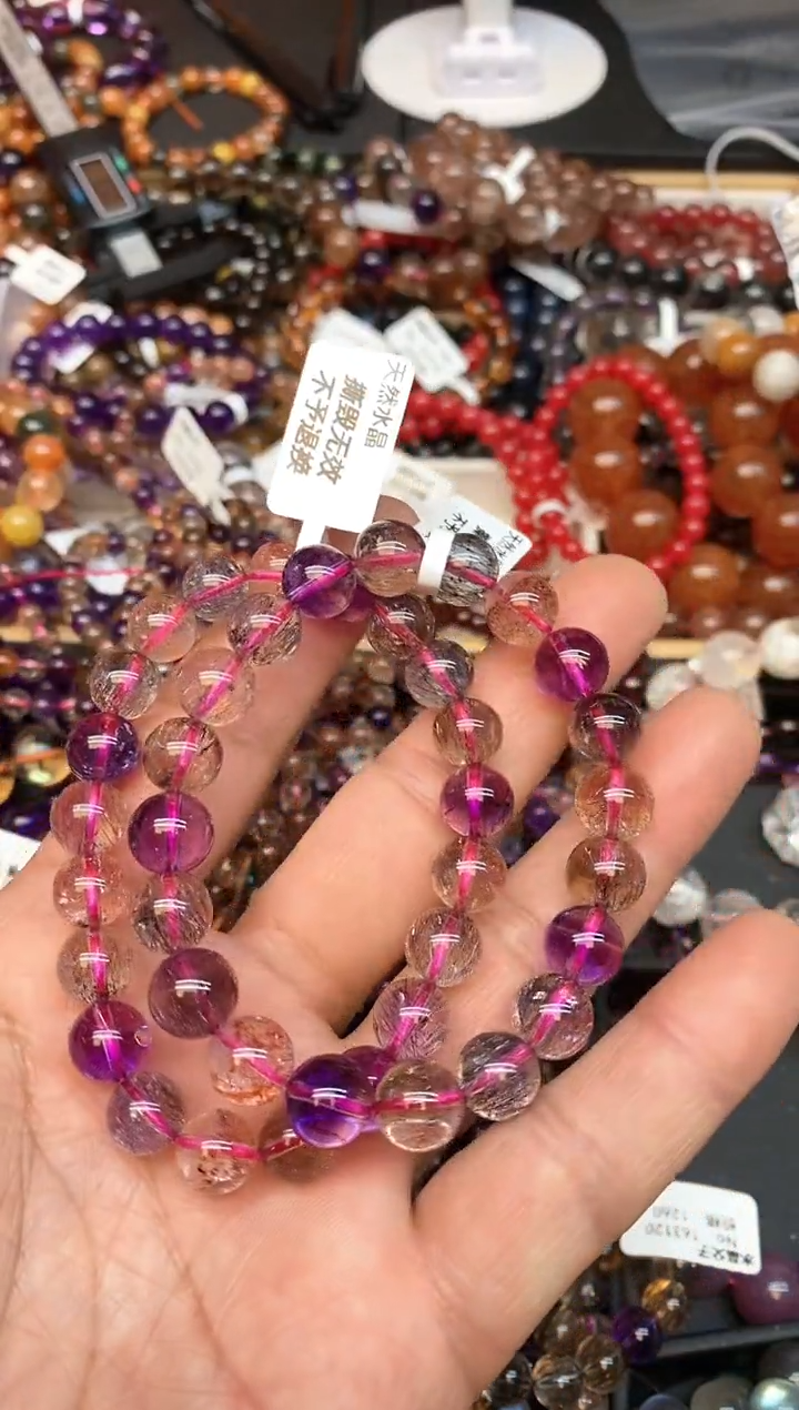 【闪购商品】水晶手链未镶嵌b49 仙女超七9mm+多样性发其一
