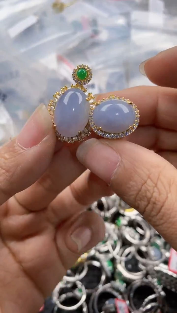 银S925镶嵌戒指翡翠555                     5