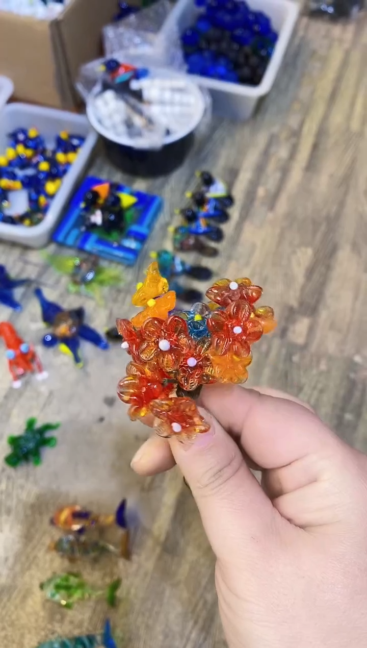【闪购商品】琉璃手工艺品一把花