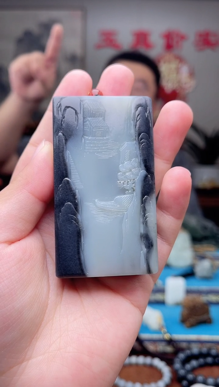 和田玉未镶嵌挂件1