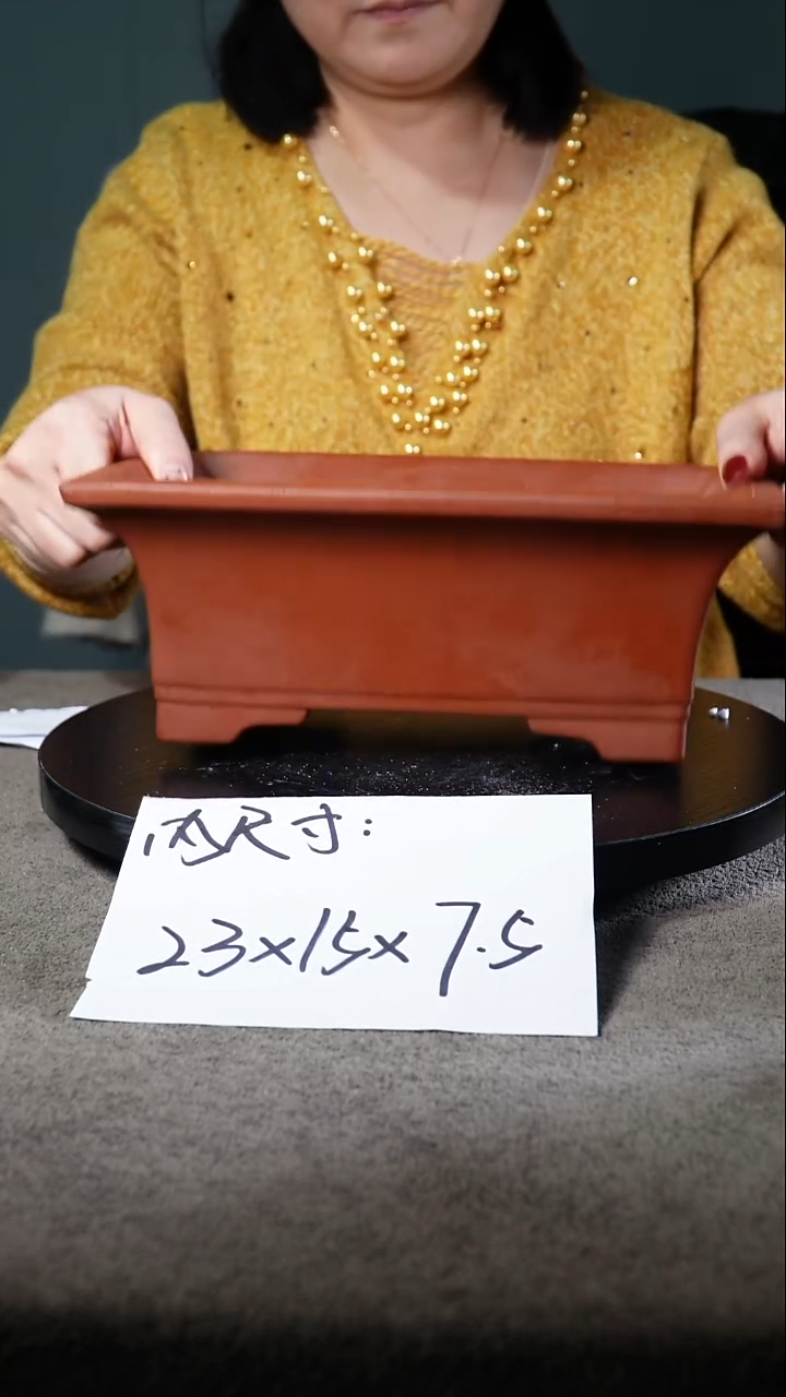宜兴紫砂花盆小盆