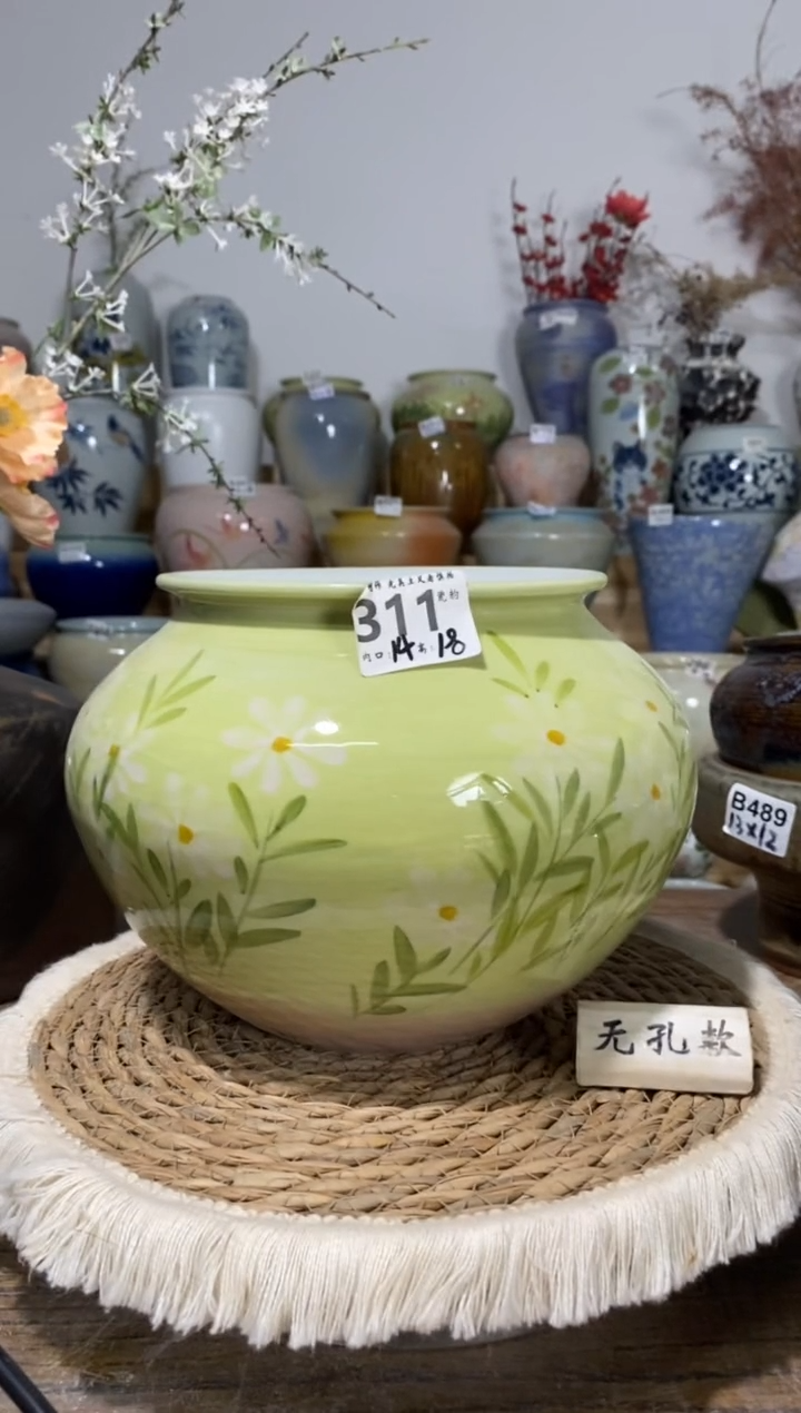 景德镇瓷韵陶瓷花盆   手工制品 完美主义者慎拍 311