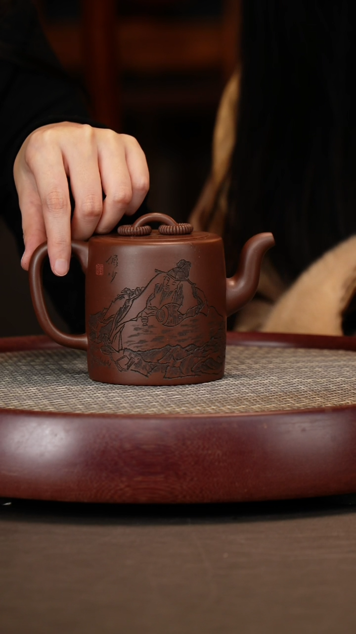 【闪购商品】紫砂茶壶溯惠双圈+山水画+章+挂历320c