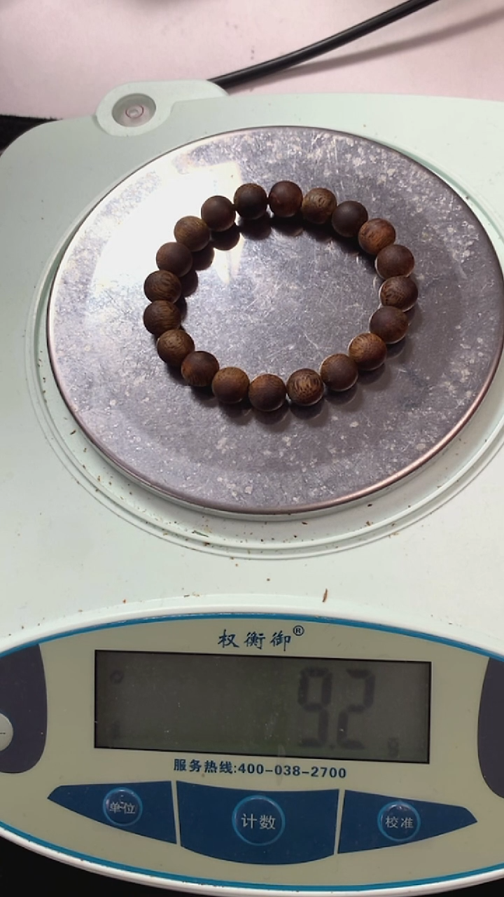沉香手串清*1.0圆珠多圈
