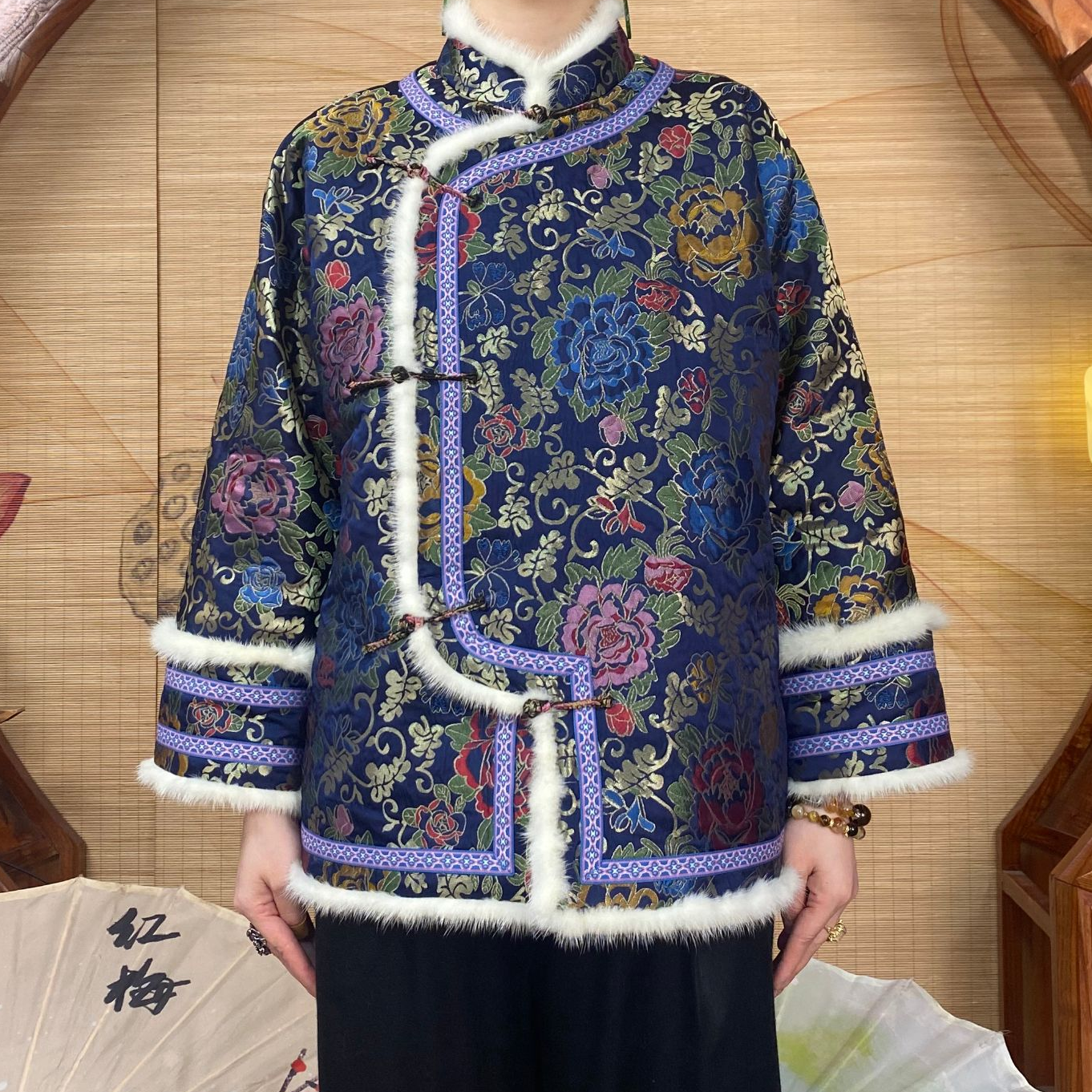 妆花云锦100桑蚕丝日常上衣棉衣新中式