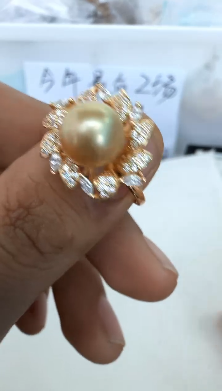 【闪购商品】海水珍珠戒指银S925镶嵌戒指