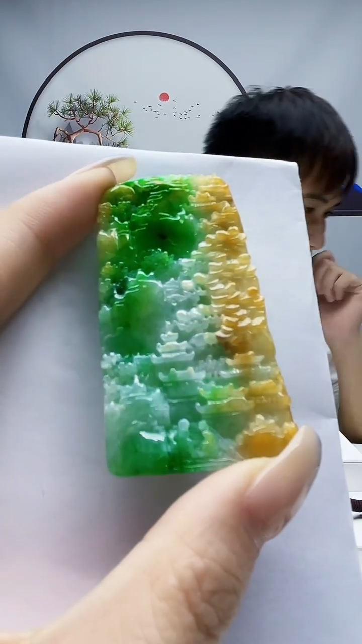 未镶嵌定制翡翠毛货-挂件69