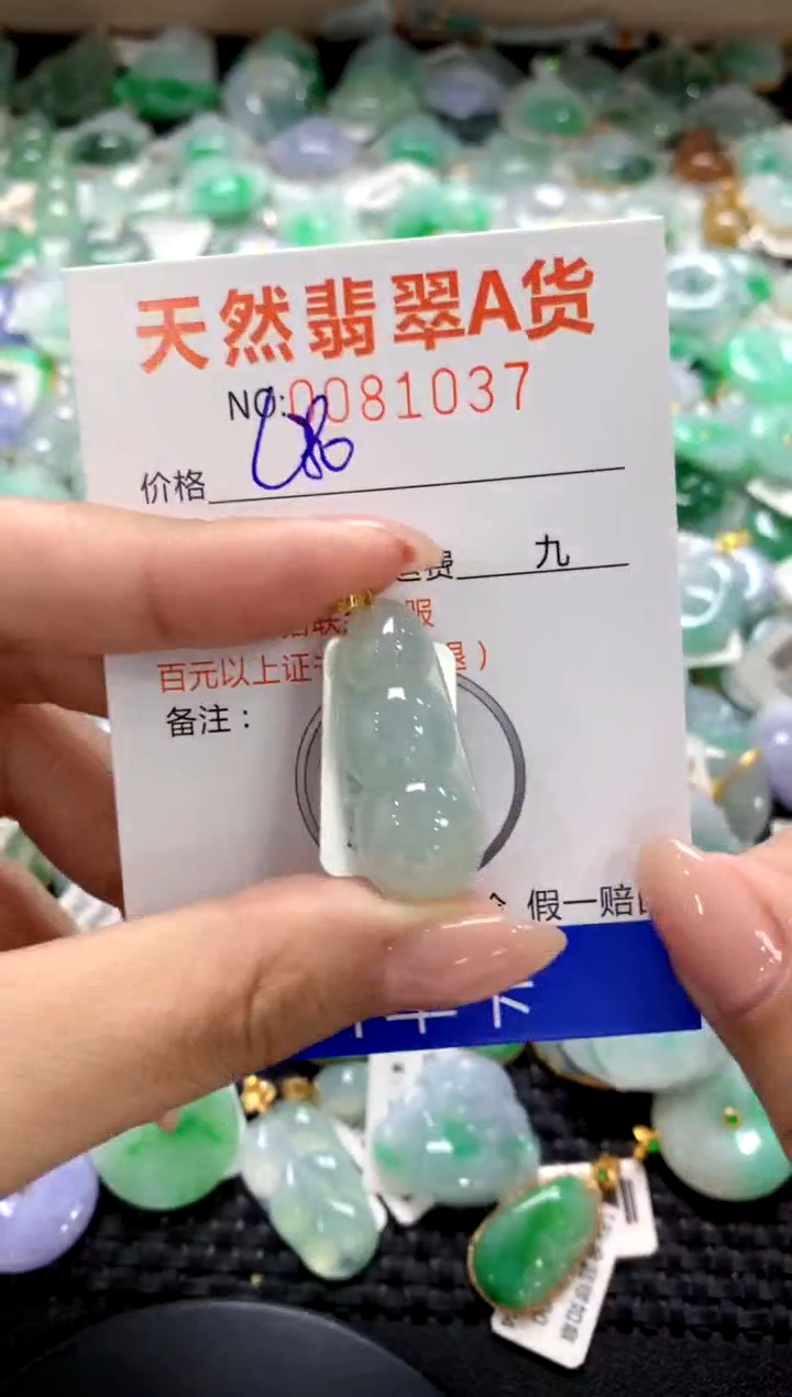 翡翠18K金镶嵌颈饰1111111111111111