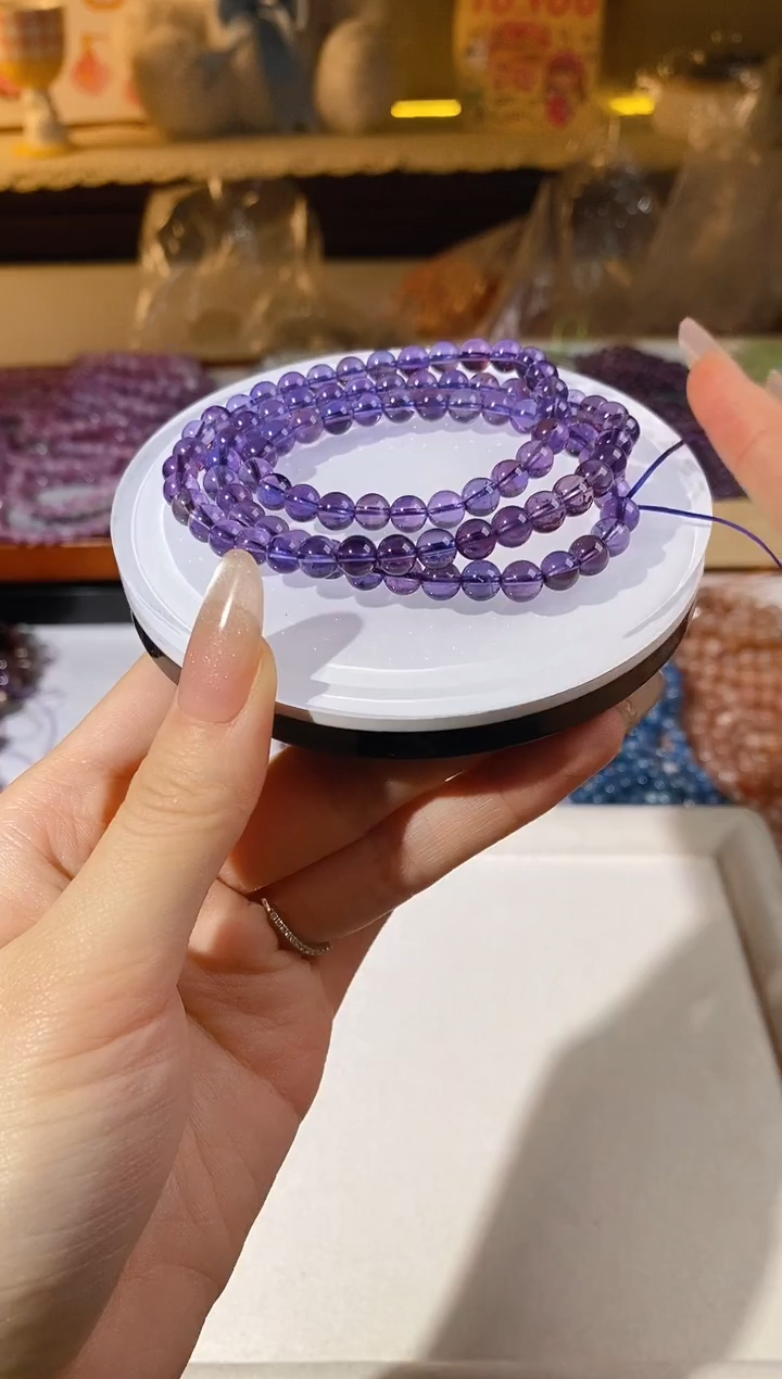 【闪购商品】水晶手串未镶嵌乌拉圭三圈