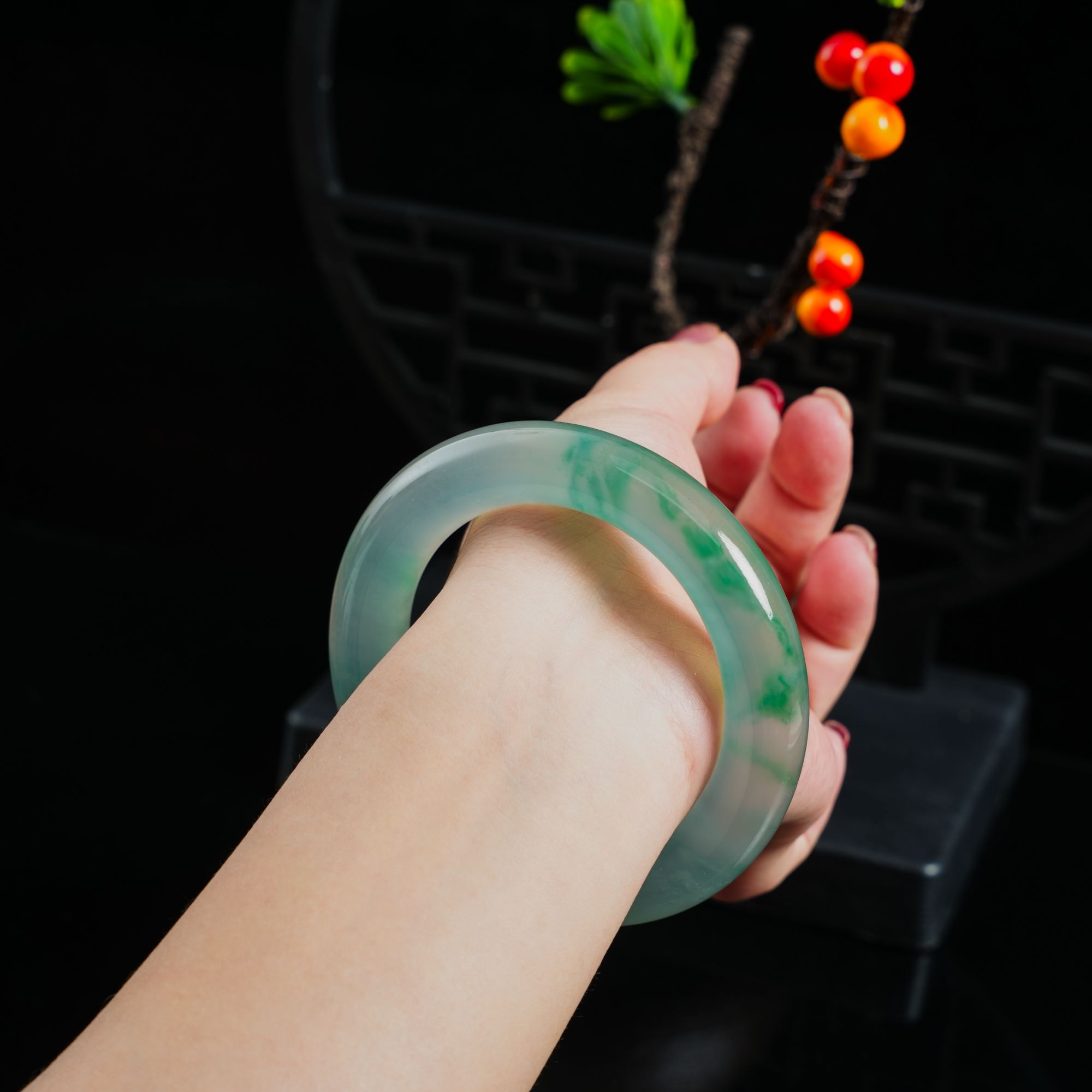 【看价专拍】 古典国风美人镯冰透多样性发其一F083748