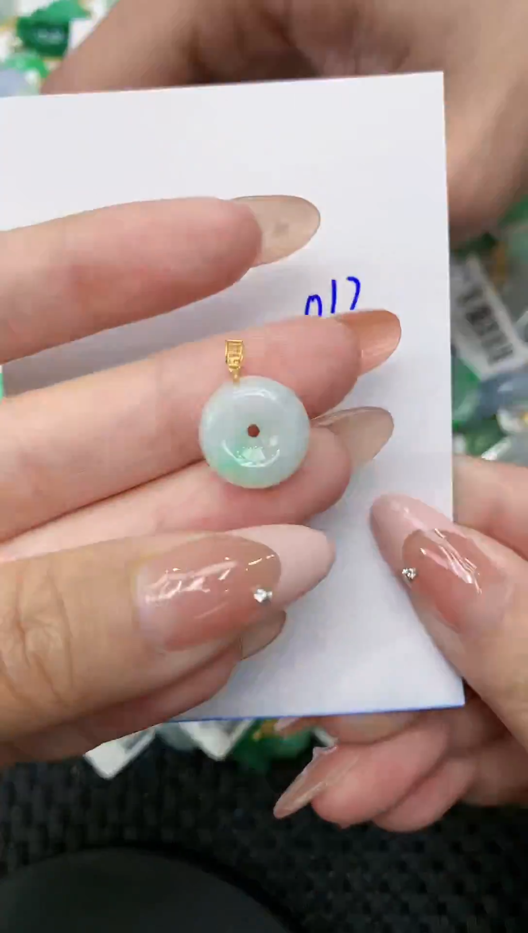 【闪购商品】翡翠颈饰18K金镶嵌111111111