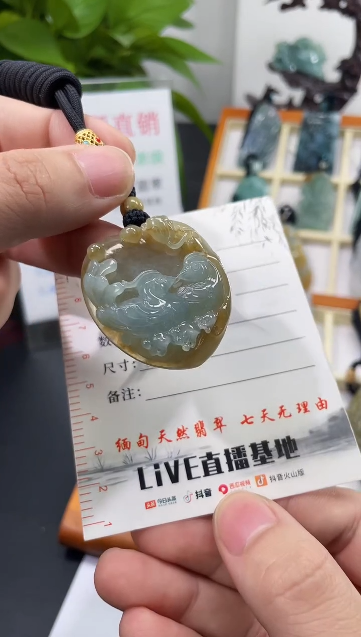 【闪购商品】翡翠颈饰未镶嵌鸳鸯