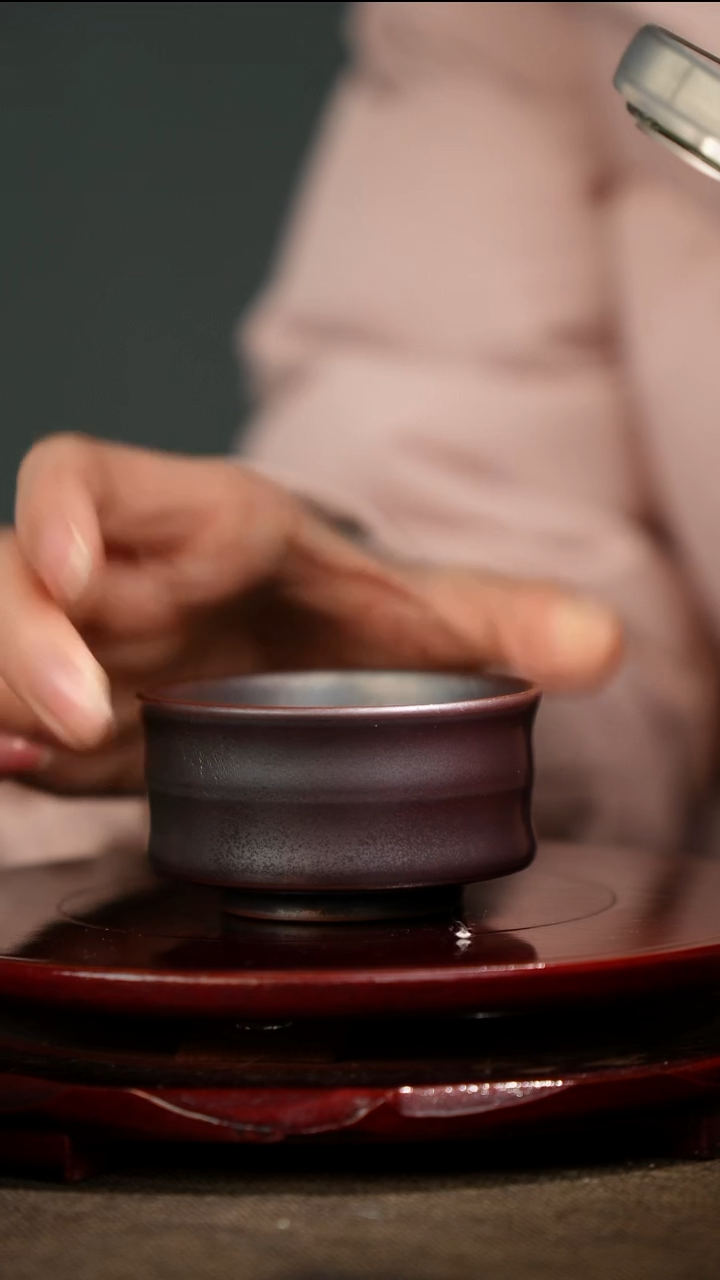 全品 紫金 竹节杯  